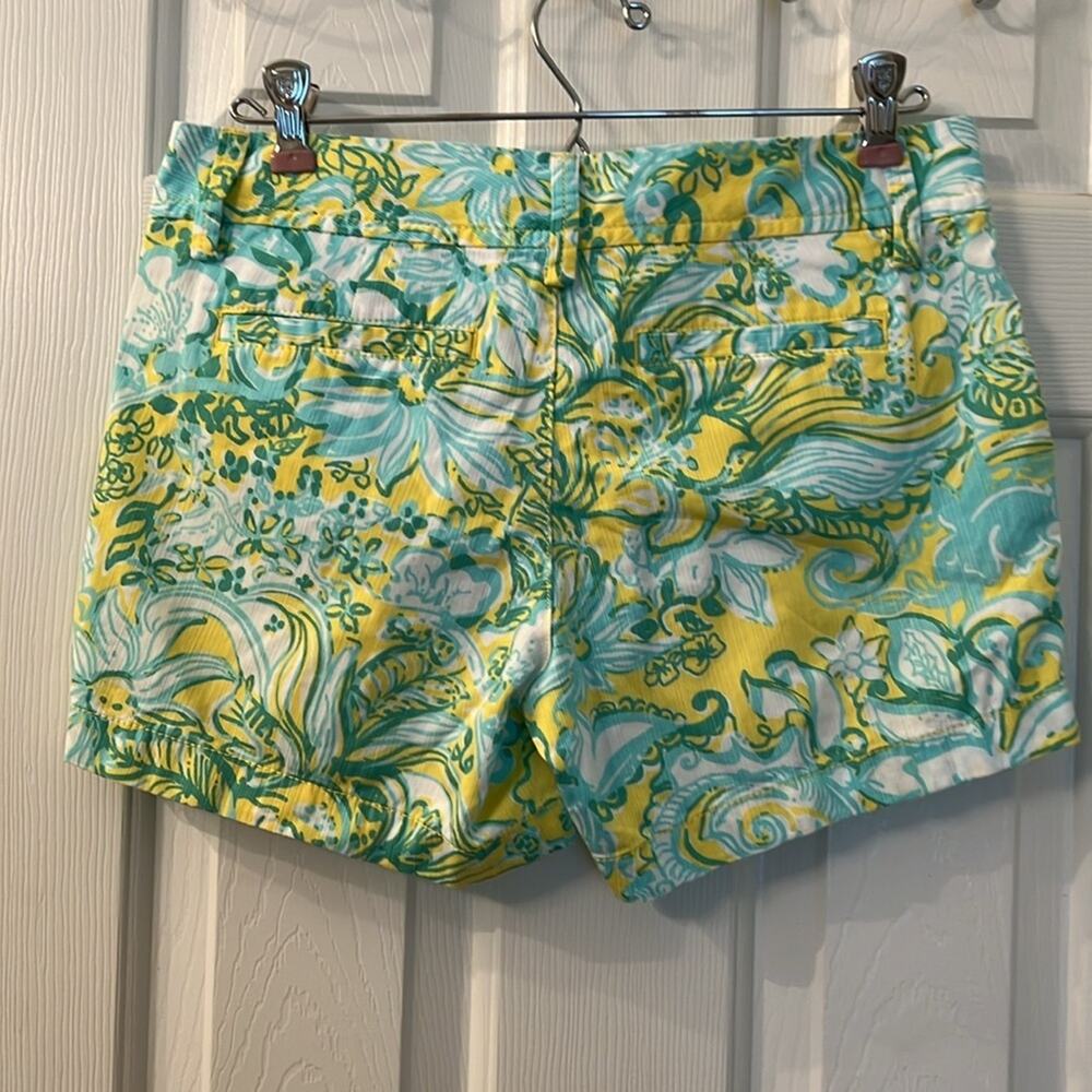 Lilly Pulitzer “Callahan short” *rare* dandelion yellow beach gypsies . Size 0 - Picture 6 of 8